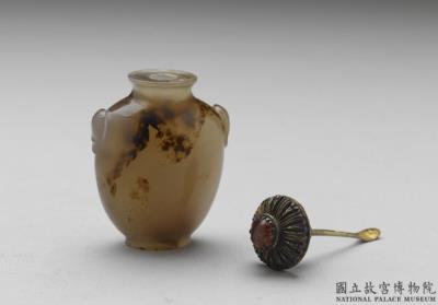 图片[2]-Agate snuff bottle with beast-head shoulder-ring design, Qing dynasty, 18th century-China Archive